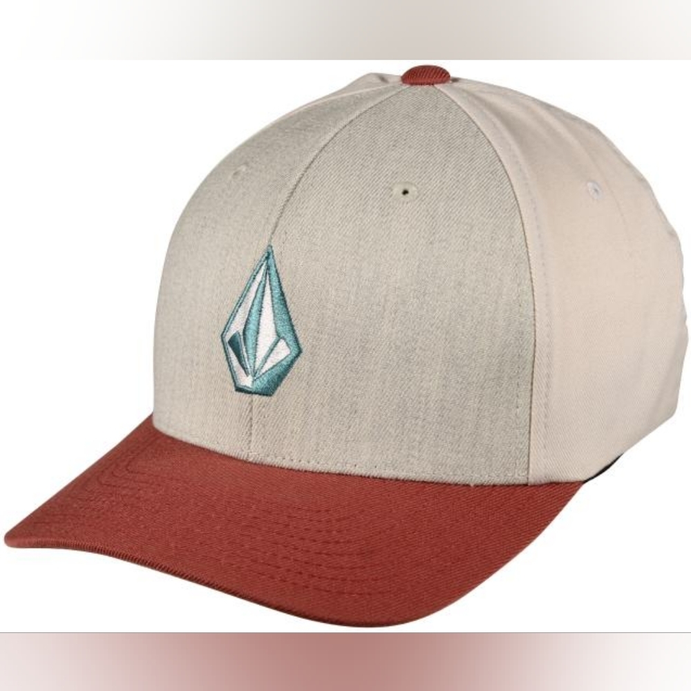 Volcom Full Stone Heather Flexfit Hat - Cherry Wood